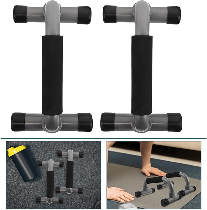 H-structure Push up Bars Pair for Chest Strength Training, Anti-slip Parallettes Bars, Compact Fitness Equipment for Home Gym Workout and Women’s Exercise