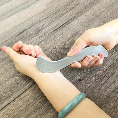 BYYDDIY Single-Bevel Stainless Steel Gua Sha Muscle Scraper Tool,Muscle Scraping Tool (S-Pro)