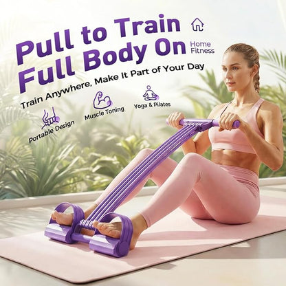 Pedal Resistance Bands with Handles, Elastic Pull Rope Fitness, Multifunction Yoga Resistance Band, Foot Pedal Resistance Bands, Stretching Workout Fitness Bands for Abdomen, Waist, Arm, Leg