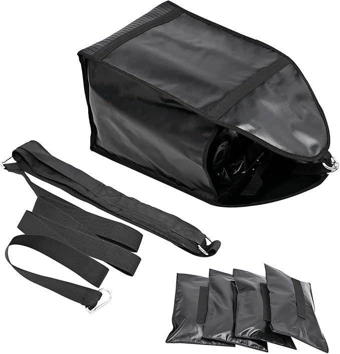NAIZEA Adjustable Weight Sled Trainer with 4 Weight Sandbags - Upgrade Sandbag Sled Trainer Resistance Sleds Trainers for Sprinter Speed Training Outdoor Indoor