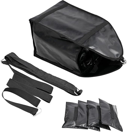 NAIZEA Adjustable Weight Sled Trainer with 4 Weight Sandbags - Upgrade Sandbag Sled Trainer Resistance Sleds Trainers for Sprinter Speed Training Outdoor Indoor
