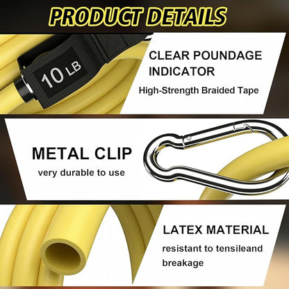 WHATAFIT Resistance Bands Set with Handles - Exercise Bands Home Gym Strength Training Equipment, Includes Door Anchor & Ankle Straps for Full Body Workout Bands, Physical Therapy