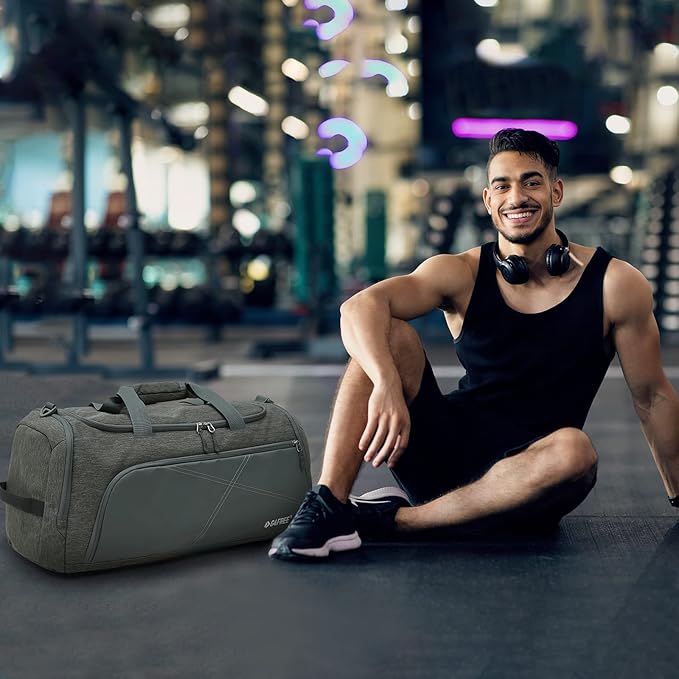 G4Free 45L/60L 3-Way Duffle Backpack Gym Bag with Wet Pocket & Shoes Compartment Sports Travel Weekender Overnight Duffel Bag