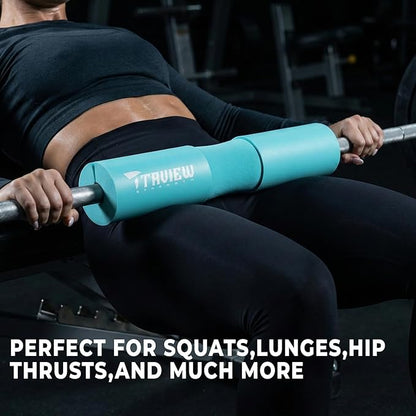 Barbell Pad for Squats, Lunges and Hip thrusts Great for Squats, Lunges, Hip Thrusts, Weight Lifting & More - Fit Standard and Olympic Bars Perfectly