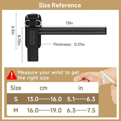 MANUEKLEAR Non-Slip Wrist Straps for Weightlifting Deadlifting, Gym Lifting Straps with D Rings for Cable Machine Workout, 10mm Neoprene Padded Weight lifting Wrist Wraps for Men Women