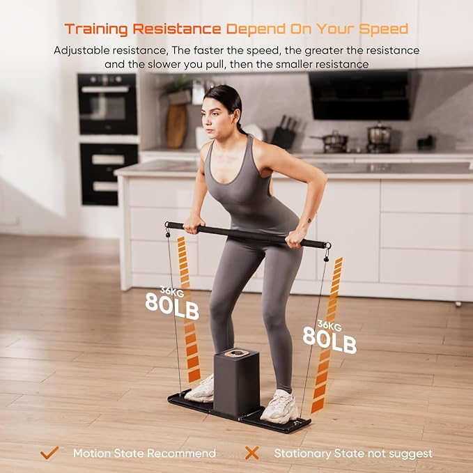 Home Gym Cube Smart Fitness Equipment, All in One Foldable Portable Cable Weight Machine Workout Equipment, Full Body Strength Training Exercise Box 160 LBS Resistance Adjustable Tonal Gym