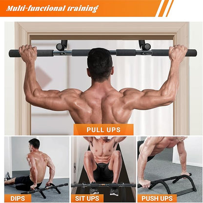 ENERGI CORE Pull Up Bar for Doorway | No-Screw Chin Up Bar with Multi-Grip Foam Handles | Heavy-Duty Home Gym Strength Training Equipment | Upper Body Workout Bar for Standard Door Frames