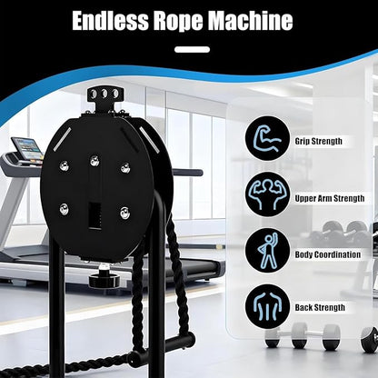 Endless Rope Trainer, Resistance Trainer Machine, Pulley Puller Fitness Rope Training Kit, Pulley String Climbing Machine Adjustable Resista, 4m/13.12ft Closed-Loop Nylon String, Home Gym