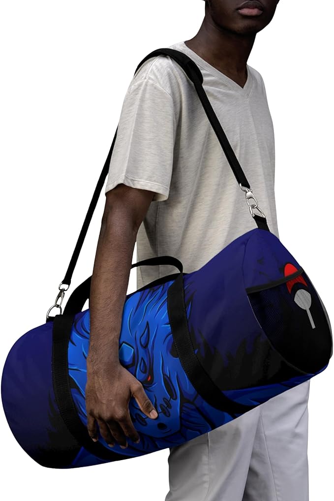 Anime Gym Bag for Women Men - Large Capacity Waterproof Workout Fitness Travel Sports Bags Fashion Street Camping ExpandaCLe Carry On Duffle Bag For Couple (Blue Susano) PTY