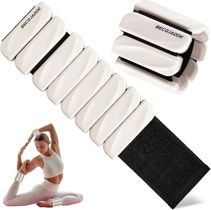 Ankle Weights Set of 2 (1 lb/2 lb Each) for Women Men Adjustable Wrist Bracelet for Home Gym Weighted Bangles Wristbands Leg Arm Weights for Walking Swimming Running Pilates Yoga Gym