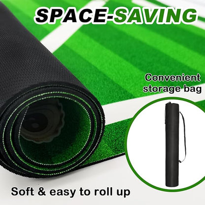 Football Footstep Training Mat, Soccer Training Mat 35 * 24IN, Soccer Skills Training Equipment with Storage Bag and Soccer Return Trainer Net