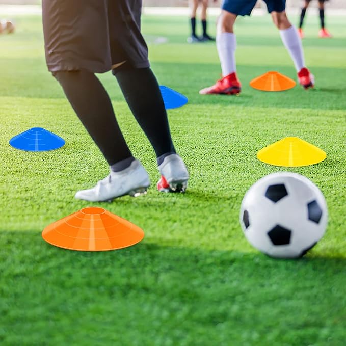 60/120 Pack Agile Soccer Cones with Portable Bags & Brackets,Sports Cones,cones for sports training，soccer cones for training，soccer training equipment，Agile Soccer Cones Used for Football Training