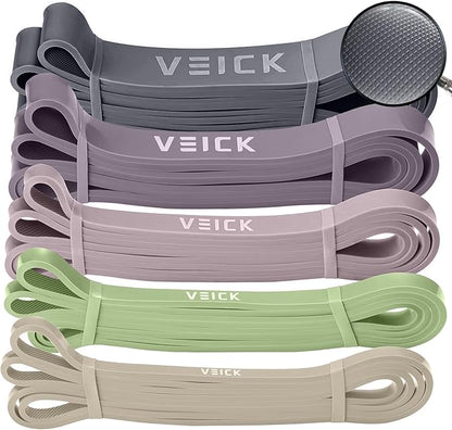 VEICK Resistance Bands for Working Out, Exercise Bands, Workout Bands, Pull Up Assistance Bands, Long Heavy Stretch Bands Set for Men Women, Power Weight Gym at Home Fitness Equipment