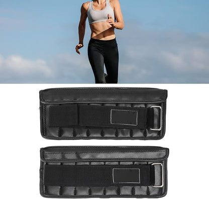 Adjustable Ankle and Wrist Weights, Imitation Leather Sandbag with 8 Compartments for Steel Plates, 1-3kg Fitness Training Equipment for Men and Women, Exercise, Running, Jogging