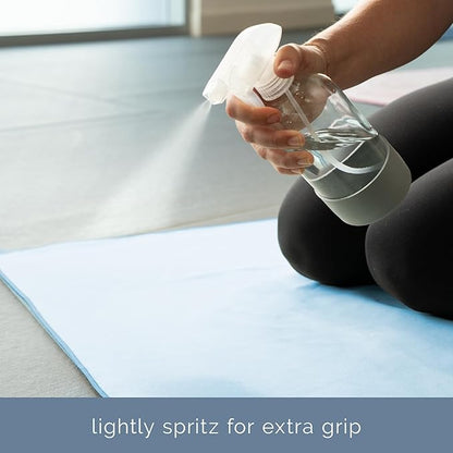 S&T INC. Yoga Mat Towel, Quick Dry Towel, Soft and Absorbent for Gym, Pilates, and Hot Yoga Mat, 1 Pack, 26.5 inches x 72 inches, Microfiber, Blue