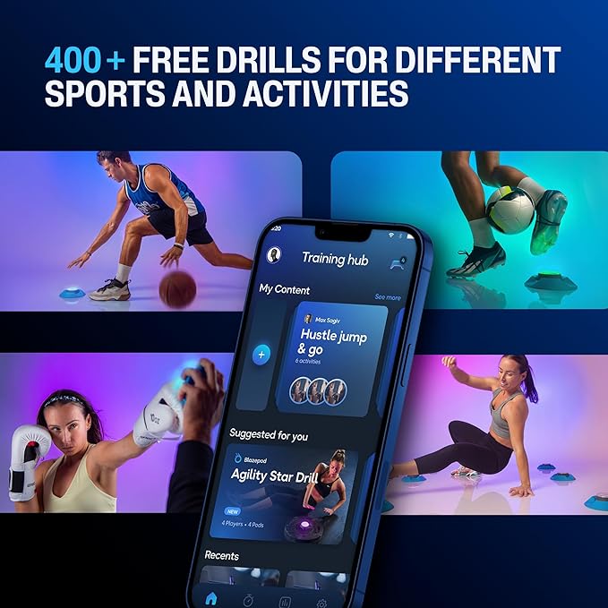 BlazePod Reaction Training Kit Smart Pods for Speed, Agility & Cognitive Drills - Pro-Level Training for Athletes, Trainers, Therapists & Coaches - App Access Included