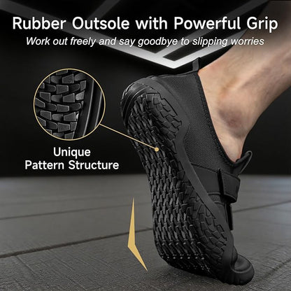 MANUEKLEAR Deadlift Shoes - Weight Lifting Shoes for Men Women - Weightlifting Squat Shoes Fitness Cross-Trainer Barefoot Gym Training Sneakers