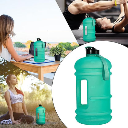 TOOFEEL 1 Gallon Water Bottle,Leakproof,Bpa Free,Dishwasher Safe,128 oz Large Water Jug wiht Handle,Travel & Camping & Sports & Gym Water Bottle For Men and Women - Matte Mint Green