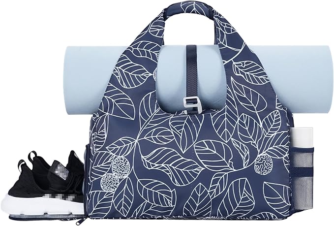 sportsnew Yoga Gym Bags for Women with Shoes Compartment & Wet Dry Storage Pockets & Adjustable Yoga Mat Holder, Patent Pending