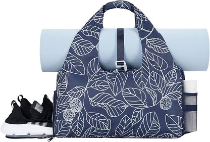 sportsnew Yoga Gym Bags for Women with Shoes Compartment & Wet Dry Storage Pockets & Adjustable Yoga Mat Holder, Patent Pending