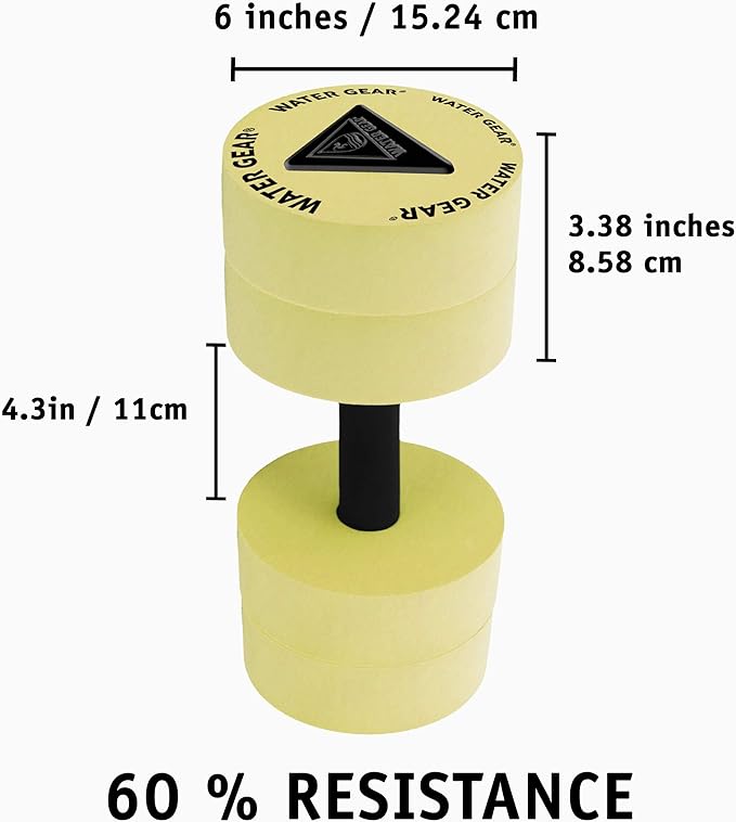 Water Gear Resistance Bells - Water Fitness and Pool Exercise - Intense Workout Without Added Stress - Easy on Joints