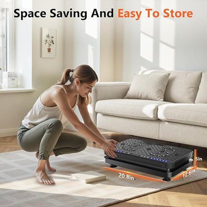 AXV Vibration Plate Fitness Platform Exercise Machine Vibrating Shaking Full Body Shaker Workout Vibrate Stand Shake Board Sport Gym for Weight Loss Fat Burner for Women Men