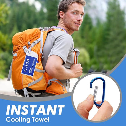 6 Pack Cooling Towels (47"x12") for Neck and Face, Ice Towel for Hot Weather, Soft Breathable Chilly Gym Towels, Microfiber Towel for Work Out, Yoga, Running, Camping & More Activities