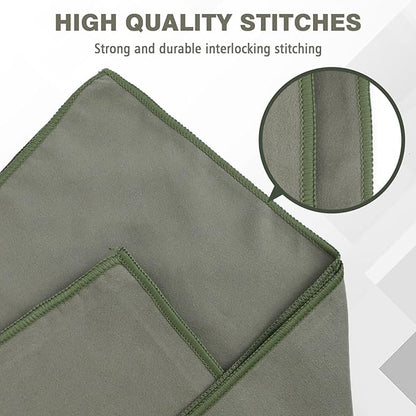 Quick Dry Camping Towel, Microfiber Travel Towel 3 Size at 1 Pack for Camping, Beach, Gym, Sports, Yoga & Swimming Pool, Army Green