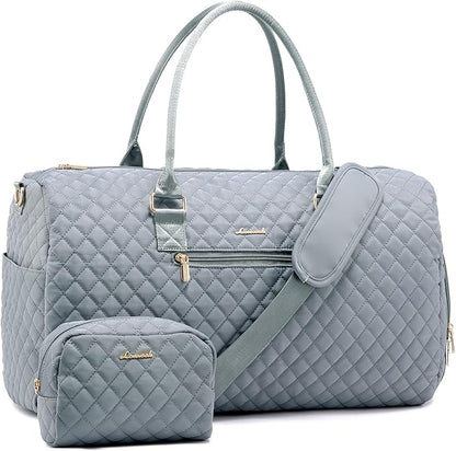 LOVEVOOK Travel Duffle & Weekender Bag for Women - Carry On, Overnight, Gym & Mommy Hospital Bag with Toiletry & Shoe Compartment