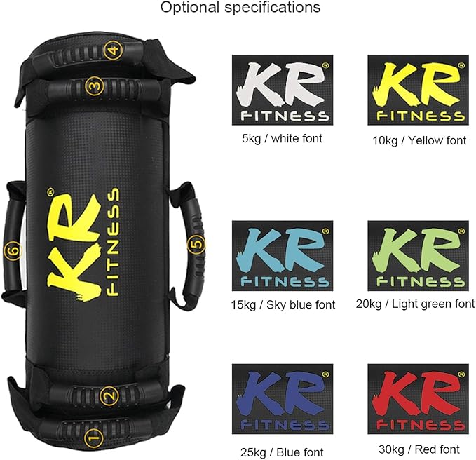 Jianyana 5-30 kg Sandbag Training Filled Weight Sand Power Bag, Weight-Adjustable Fitness Powerbag Sandbag, for Weightlifting, Running, Sports and Powerlifting
