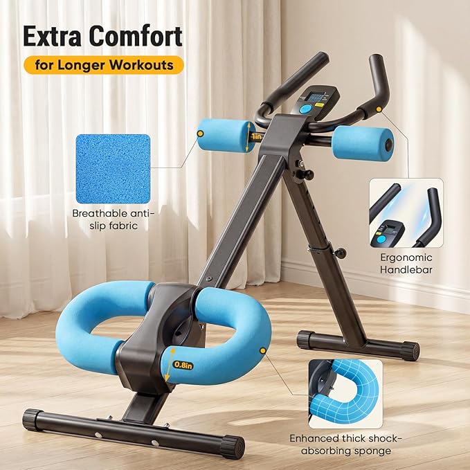 NEWBULIG Ab Machine, Abs Workout Equipment for Home Gym, Adjustable Ab Trainer Machine for Stomach Workout, Foldable Abdominal Trainer