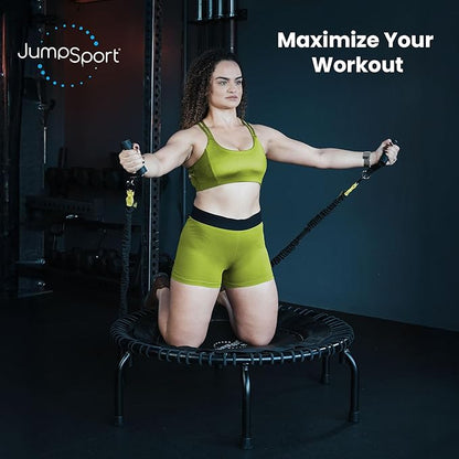 JumpSport 39" ESSENTIAL Fitness Trampoline | Model 220, 230, 250 | Exercise Trampoline | 30 Low-Impact Bungees