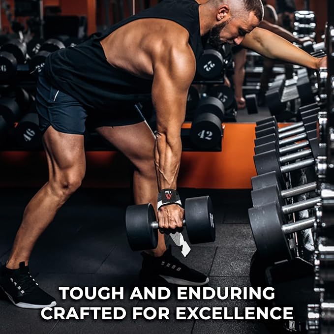 Weight Lifting Straps Wrist Support Padded Neoprene Gym Cross Training Hand Bar Weightlifting Straps Fitness Bodybuilding Power Exercise Grips Deadlift Men Women