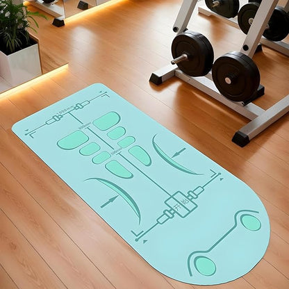 Exercise Equipment Mat - Extra Long Yoga Mat Non-Slip 5.25x2.3ft | Men And Women Exercising Mat, Sound Insulation Knee Joint Protector Pad For Ab Roller Wheel And Workout Accessories