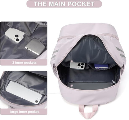 coofay Gym Backpack For Women Waterproof Backpack With Shoe Compartment Lightweight Travel Backpack Sports Backpacks Small Gym Bag