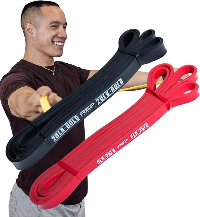 Rep Fitness Pull-Up Bands Resistance Exercise Workout Equipment Set for Home Gym Training – Heavy Duty Stretch Band for Assisted Pullups, Strength Training, Physical Therapy, and Fitness Workouts