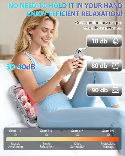 16-Head Massage Gun, Deep Tissue Percussion Massager with 9 Modes & 9 Intensities, 2600mAh Battery Back Bassager for Pain Relief Deep Tissue for Muscle Pain Relief in Back, Legs, Shoulders
