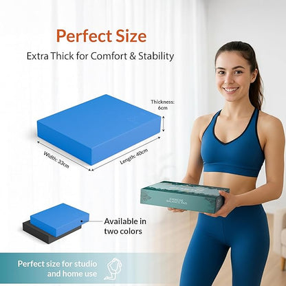 Gurus Balance Pad – High-Density Foam Balance Pad Physical Therapy for Stability & Strength, Exercise Foam Pad for Balancing, Non-Slip Lightweight Trainer for Home Gym & Rehab (Blue)