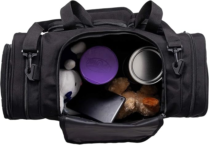 K-Cliffs Tactical Range Duffel Heavy Duty Travel Bag Quality Sport Gear Gym Tote Molle Lockable With US Patch (Combo)