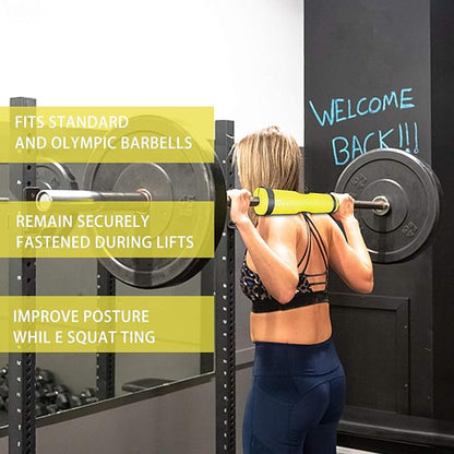 Barbell Pad Squat Pad for Squats—Squat Bar Pad—Great for Weightlifting,Lunges and Hip Thrusts—Foam Sponge Pad—Fit Standard and Olympic Bars Perfectly