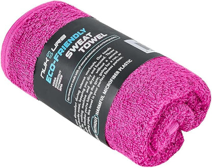NUKURA 12” x 40” Gym Sweat Towel, 450 GSM, 100% Cotton, High Absorbency, Extra Soft & Quick Dry Workout, Yoga & Fitness Towel – Pink