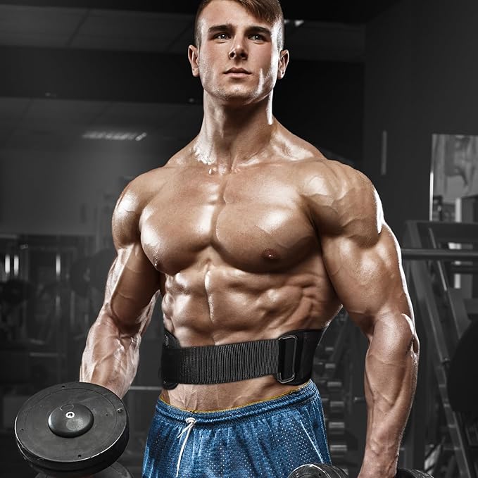 Weight Lifting Belt for Men Women, 8" Back and Lumbar Support Gym Belt for Bodybuilding, Fitness, Powerlifting, Cross Training