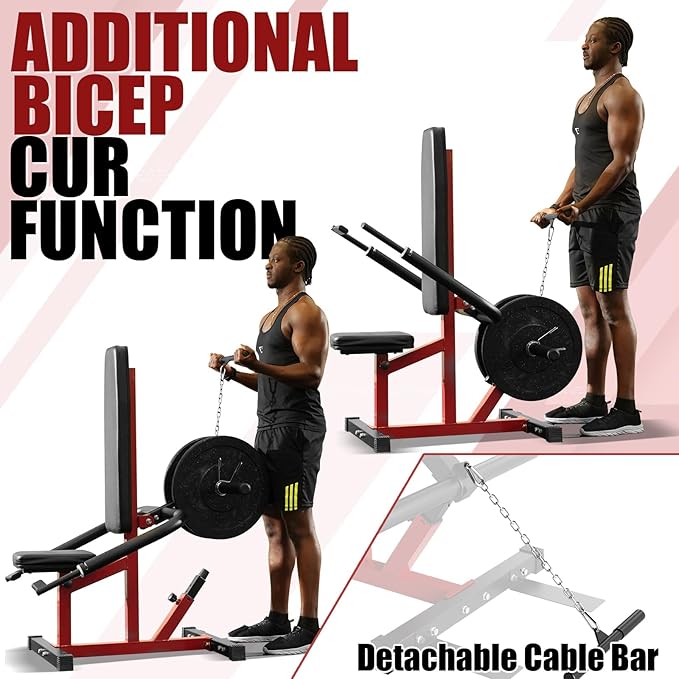 Mikolo Seated Dip Machine Plate Loaded - Tricep Dip Press & Cable Bar Combo for Home Gym, Strength Training, Chest, Biceps, and Triceps Workout, 400LBS Weight Capacity, Compact Design