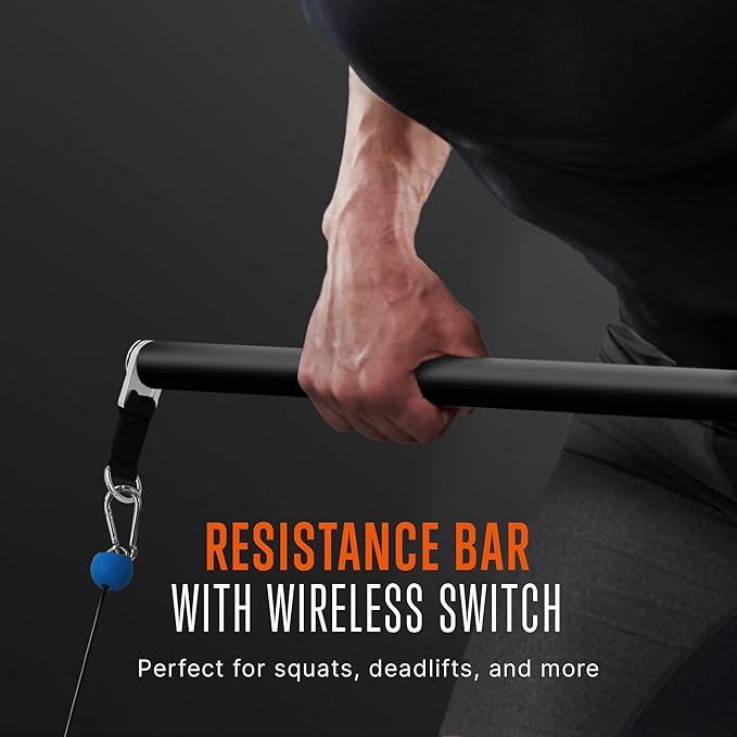 SQUATZ Apollo Board Mini: 150lb Resistance Smart Cable Machine, Functional Trainer for Full Body Workouts, Full Body Strength, Digital Home Gym Equipment with Free App includes Accessories, Blue