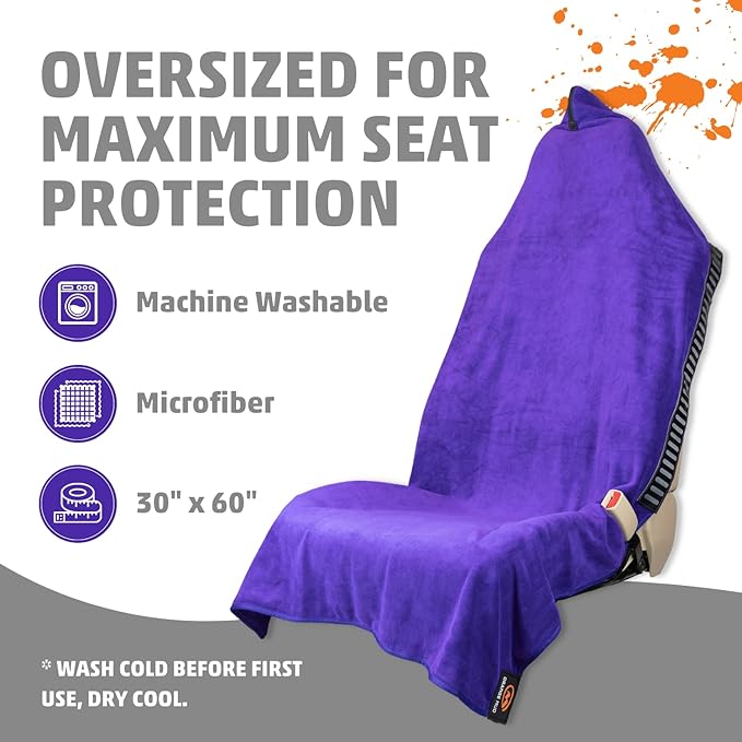 Orange Mud Transition & Seat Wrap V2.0 – Purple Car Seat Cover, Changing Kilt & Towel in One – Quick-Dry, Secure Wrap for Runners, Cyclists, Triathletes, Gym & Outdoor Use