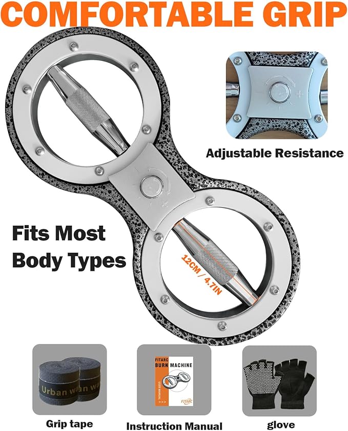 Fitarc 6/12/15 LB Rotator Burn Machine,Spinning Burn Rotator,Grip Strength Trainer,Arm Workout Equipment,Multifunctional Hand and Forearm Trainer,Arm and Shoulder Strength Training for Home and Gym