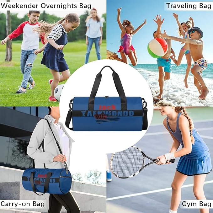 Personalized-Martial-Arts-Gear-Bag for Karate Teakwondo, Custom Jiujitsu Bag for Boys, Karate Teakwondo Bag for Gear Waterproof Lightweight Large USA
