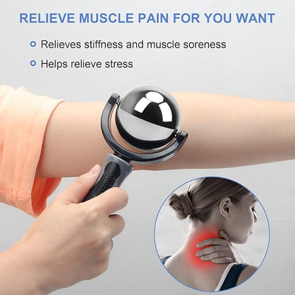 Cold Massage Roller Ball, Cold Therapy Relief, Portable Fitness Ice Roller Ball with Handle, Great Tool for Back/Neck Pain, Muscles Recovery and Inflammation