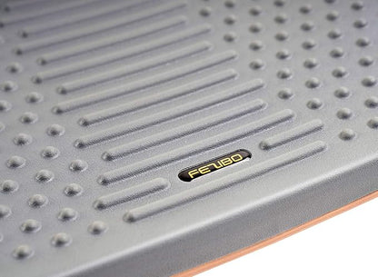 FEZIBO Standing Desk Mat with Anti Fatigue Bar, Wooden Wobble Balance Board with Ergonomic Design Comfort Floor Mat