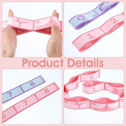 Multi-Loop Stretch Band - Yoga, Pilates, Ballet, and Physical Therapy Stretching Strap for Flexibility, Leg Stretching, and Exercise - Durable Stretching Equipment for Dance and Fitness
